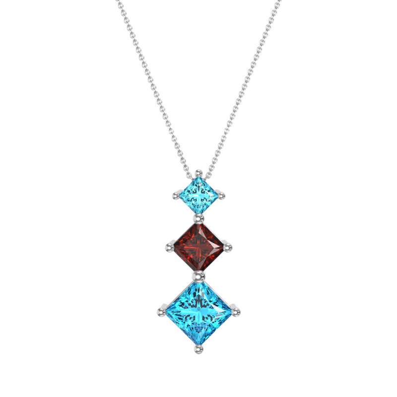 Graduated Square Necklace