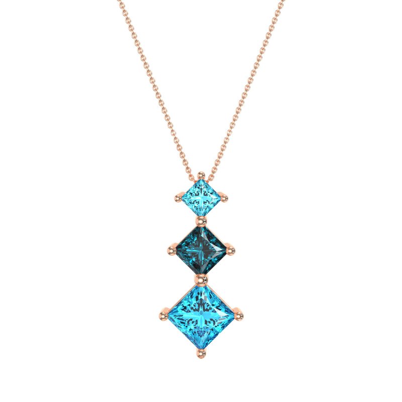 Graduated Square Necklace