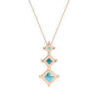 Graduated Square Necklace