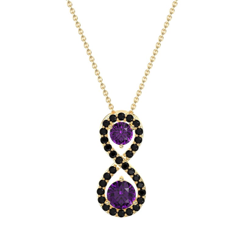 Infinity Two Stone Necklace