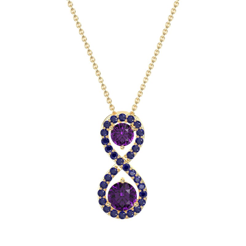 Infinity Two Stone Necklace