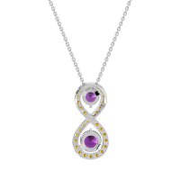 Infinity Two Stone Necklace