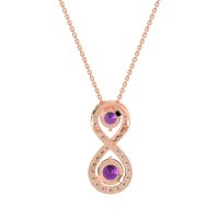Infinity Two Stone Necklace