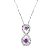 Infinity Two Stone Necklace