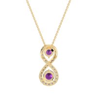 Infinity Two Stone Necklace