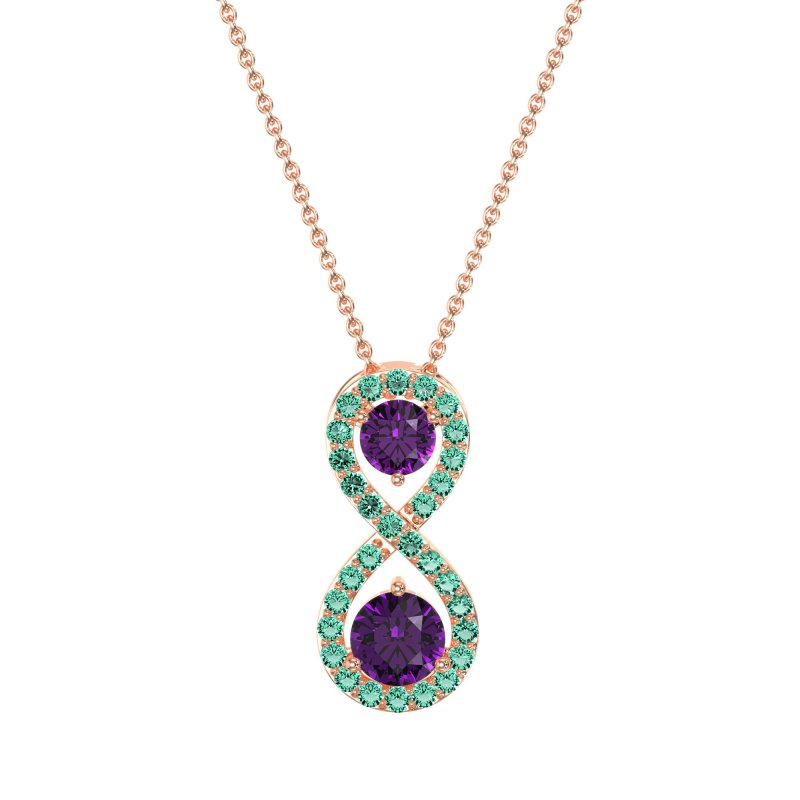 Infinity Two Stone Necklace