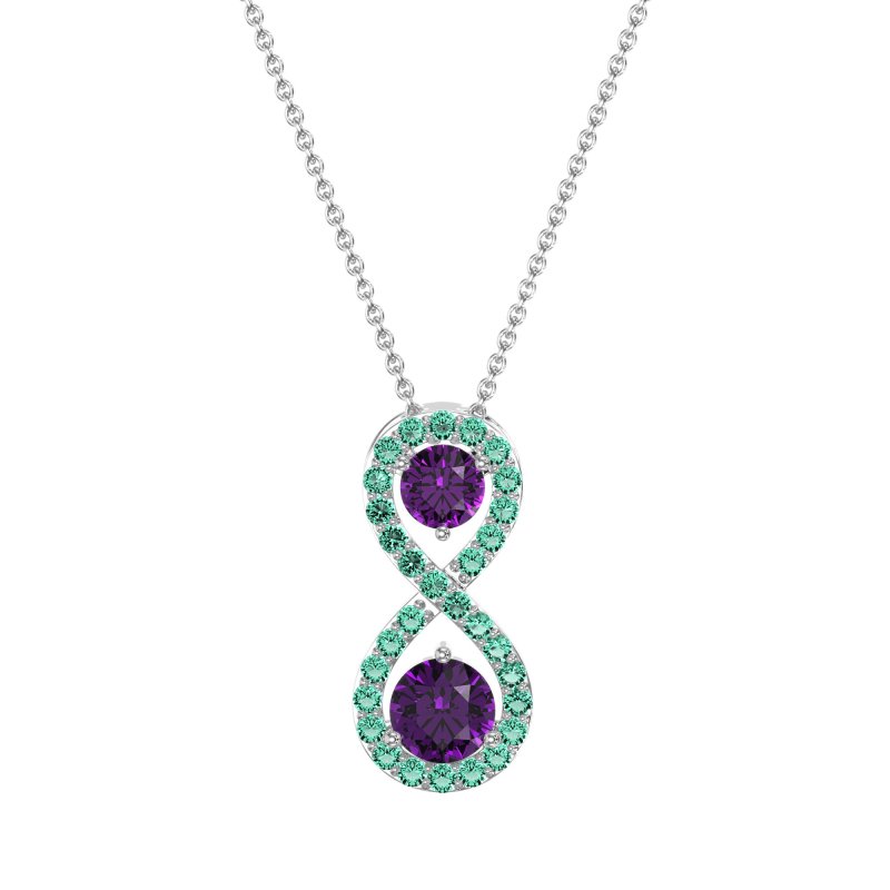 Infinity Two Stone Necklace