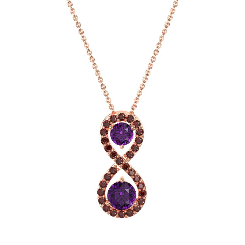 Infinity Two Stone Necklace