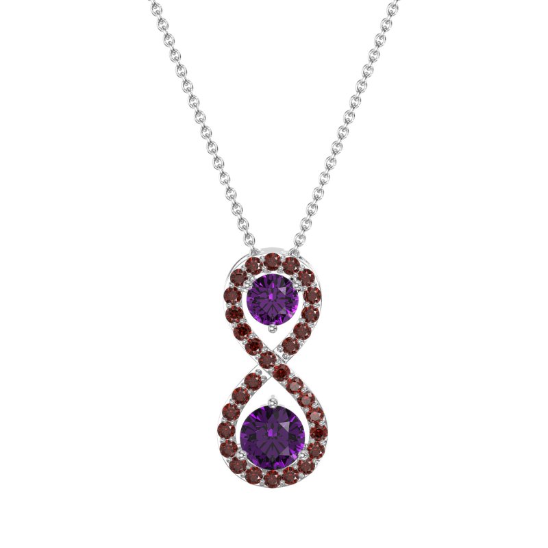 Infinity Two Stone Necklace