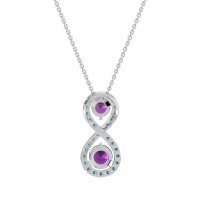 Infinity Two Stone Necklace