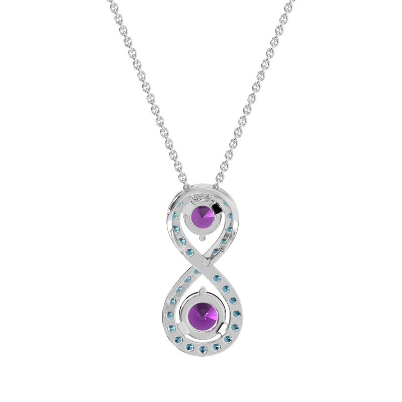 Infinity Two Stone Necklace