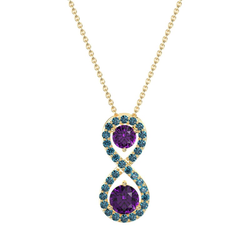 Infinity Two Stone Necklace