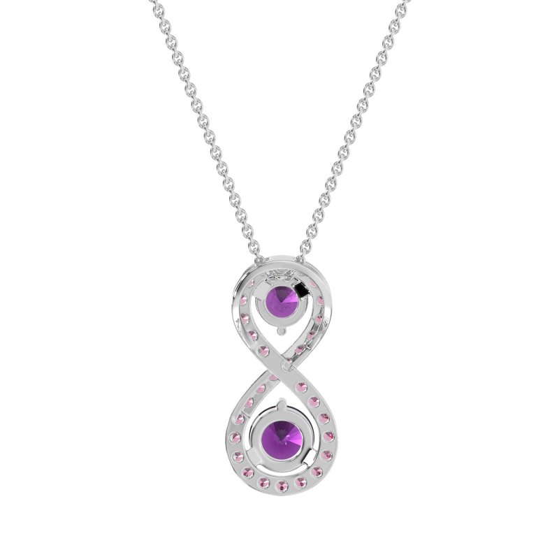 Infinity Two Stone Necklace