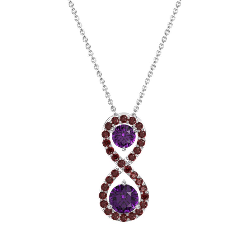 Infinity Two Stone Necklace
