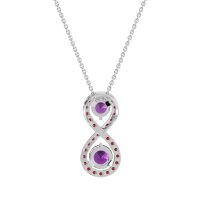 Infinity Two Stone Necklace