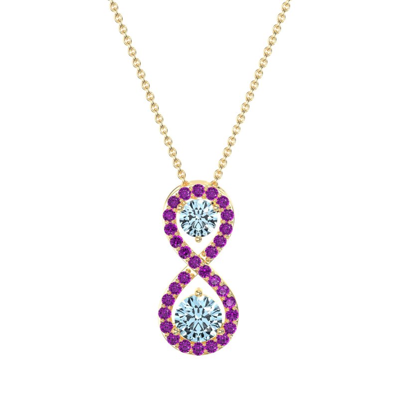 Infinity Two Stone Necklace