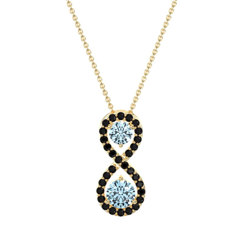 Infinity Two Stone Necklace