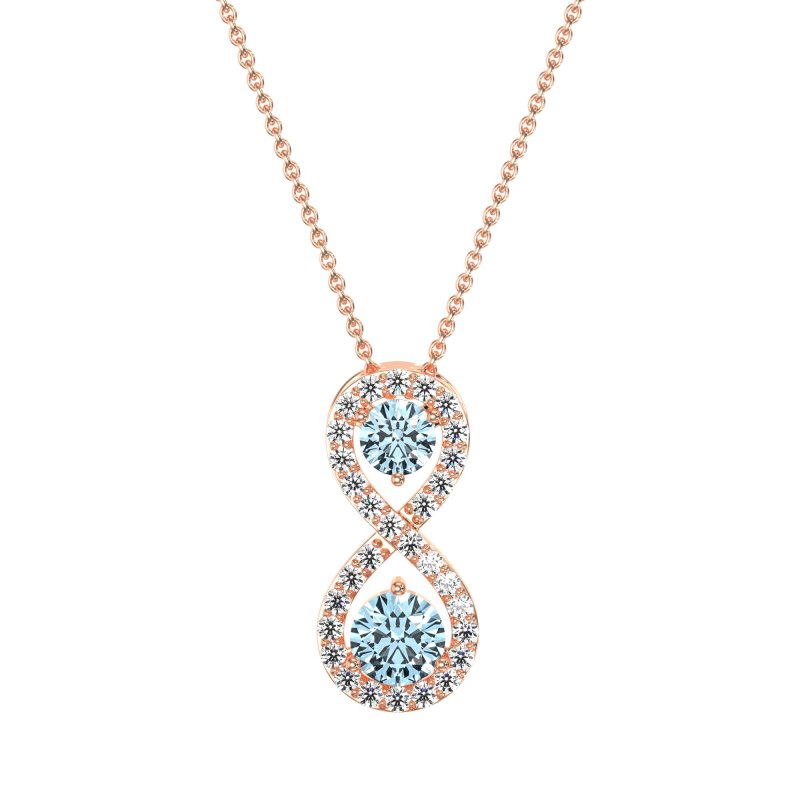 Infinity Two Stone Necklace