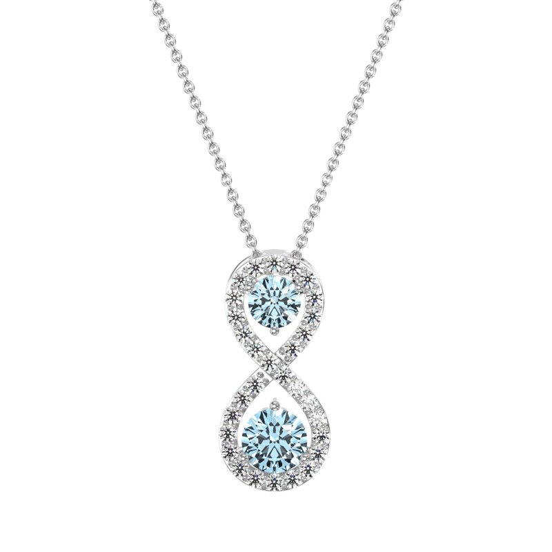 Infinity Two Stone Necklace