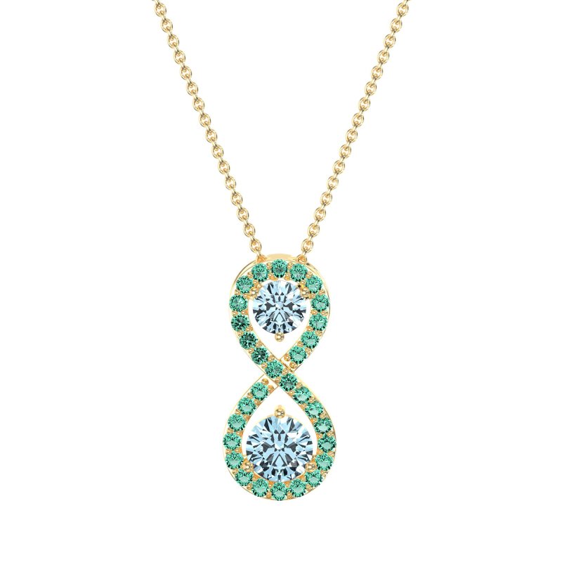 Infinity Two Stone Necklace