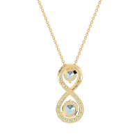 Infinity Two Stone Necklace