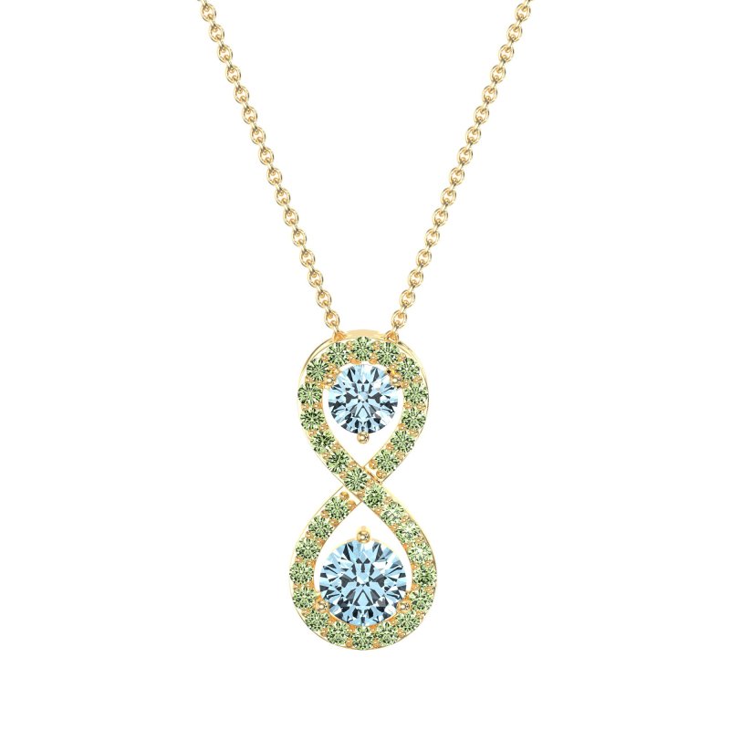 Infinity Two Stone Necklace