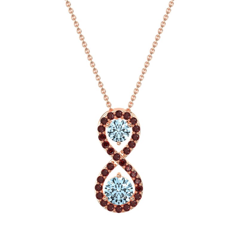 Infinity Two Stone Necklace