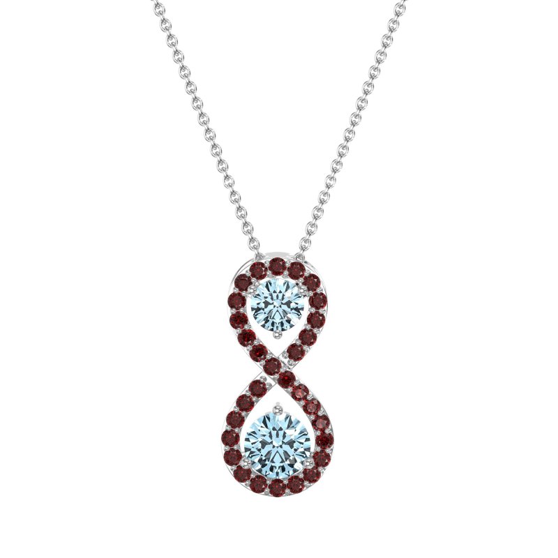 Infinity Two Stone Necklace