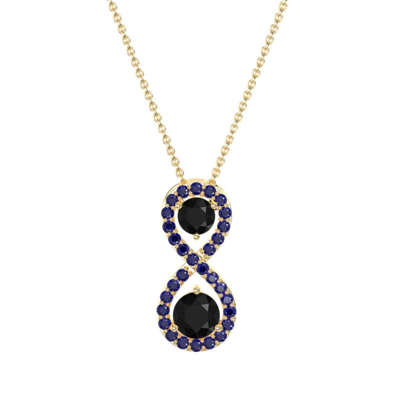 Infinity Two Stone Necklace