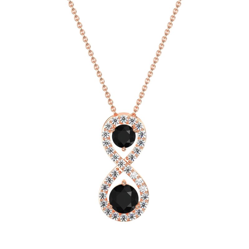 Infinity Two Stone Necklace