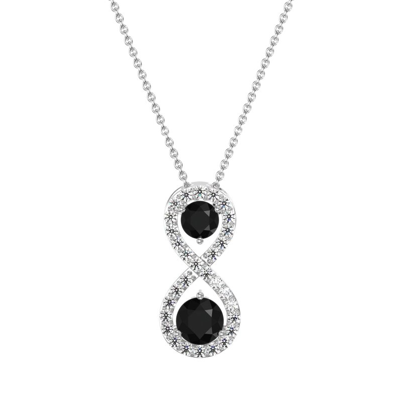 Infinity Two Stone Necklace