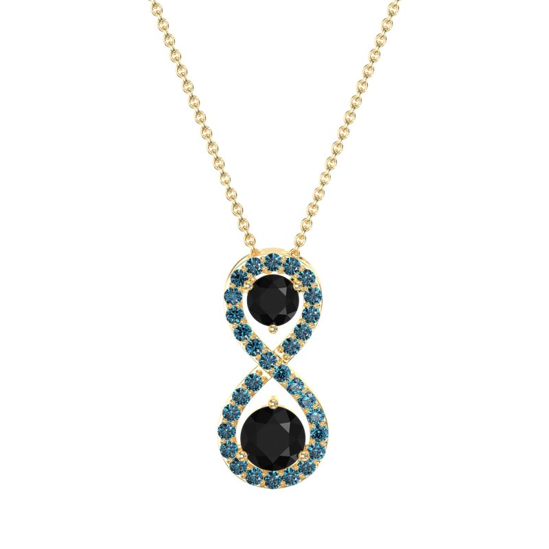 Infinity Two Stone Necklace