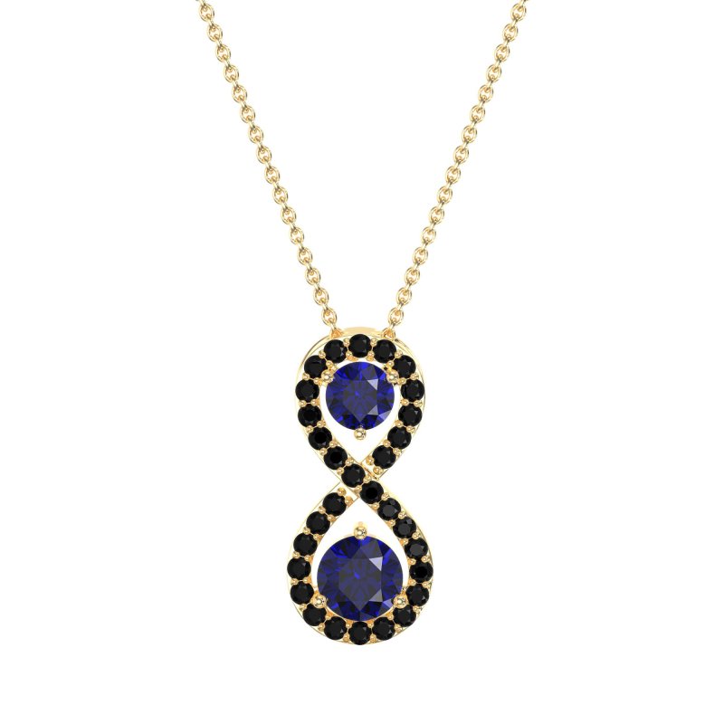 Infinity Two Stone Necklace