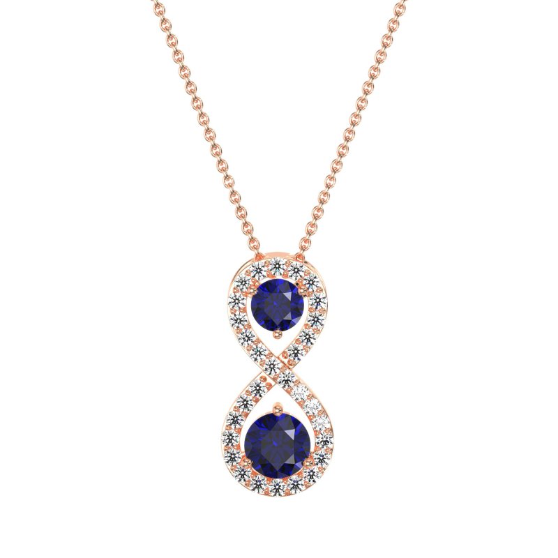 Infinity Two Stone Necklace