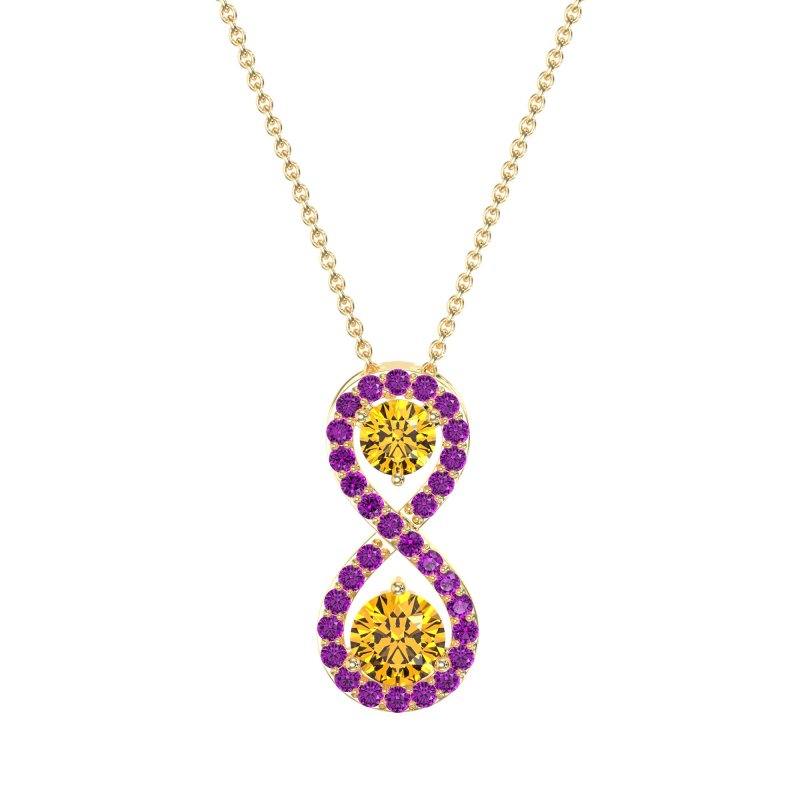 Infinity Two Stone Necklace