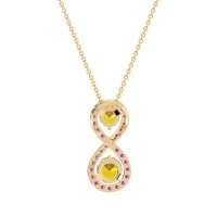 Infinity Two Stone Necklace