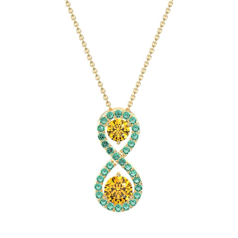 Infinity Two Stone Necklace