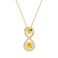 Infinity Two Stone Necklace