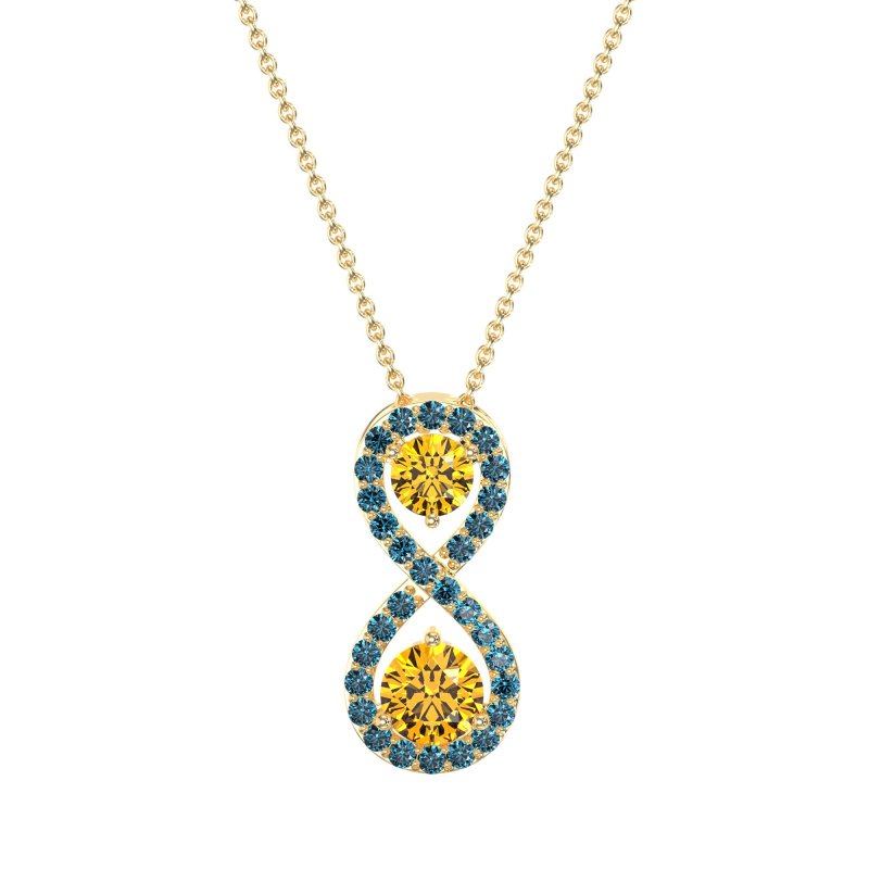 Infinity Two Stone Necklace