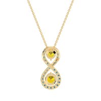 Infinity Two Stone Necklace