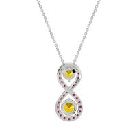 Infinity Two Stone Necklace