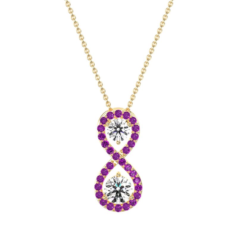 Infinity Two Stone Necklace