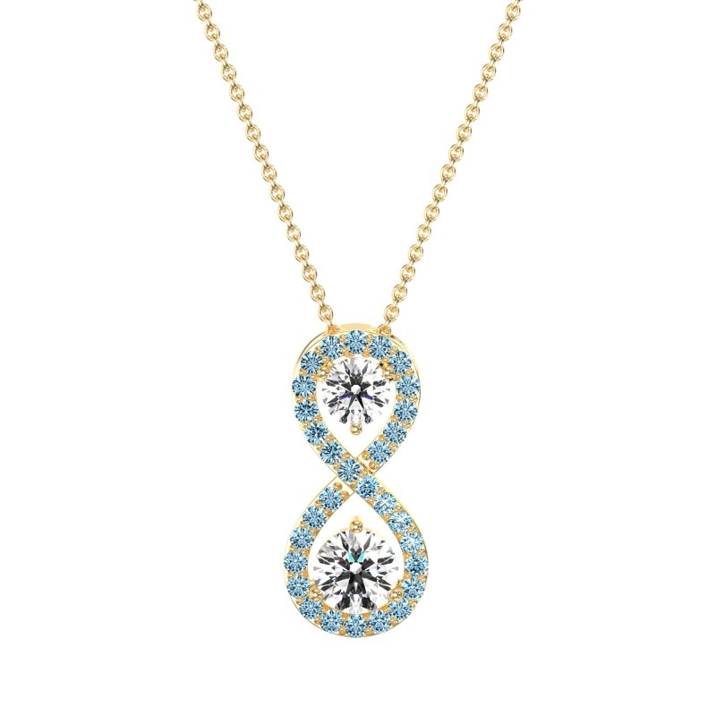 Infinity Two Stone Necklace
