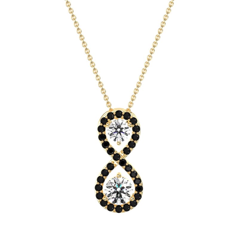 Infinity Two Stone Necklace