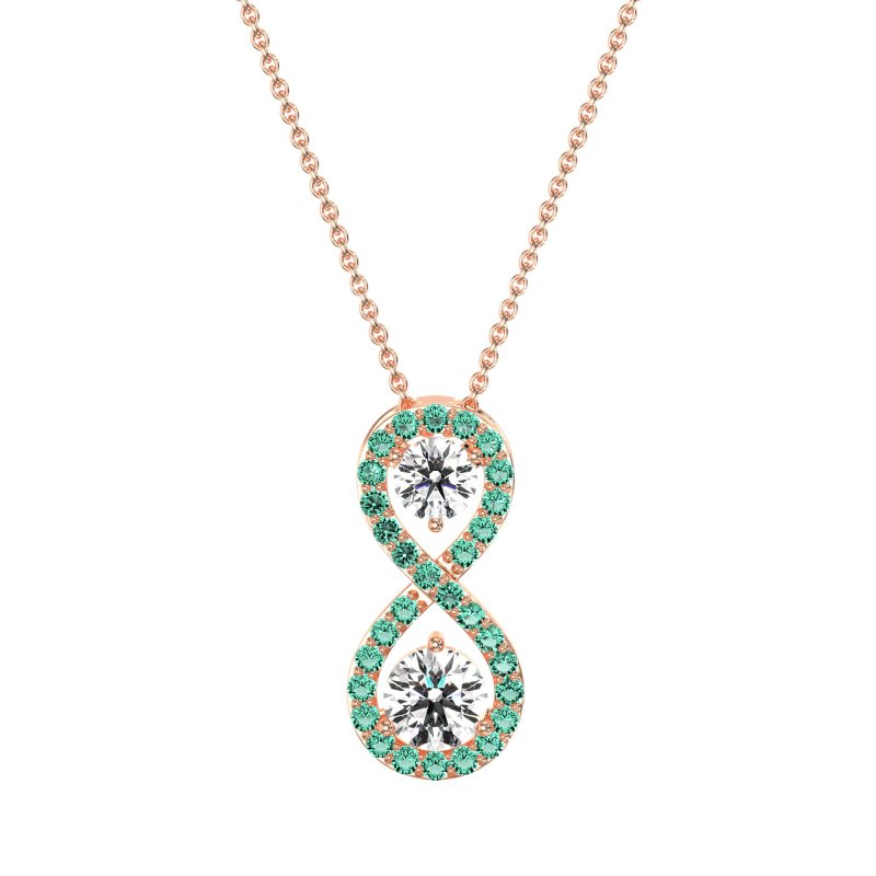 Infinity Two Stone Necklace