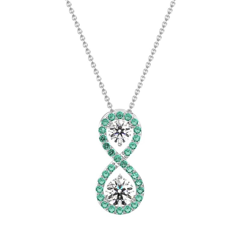 Infinity Two Stone Necklace