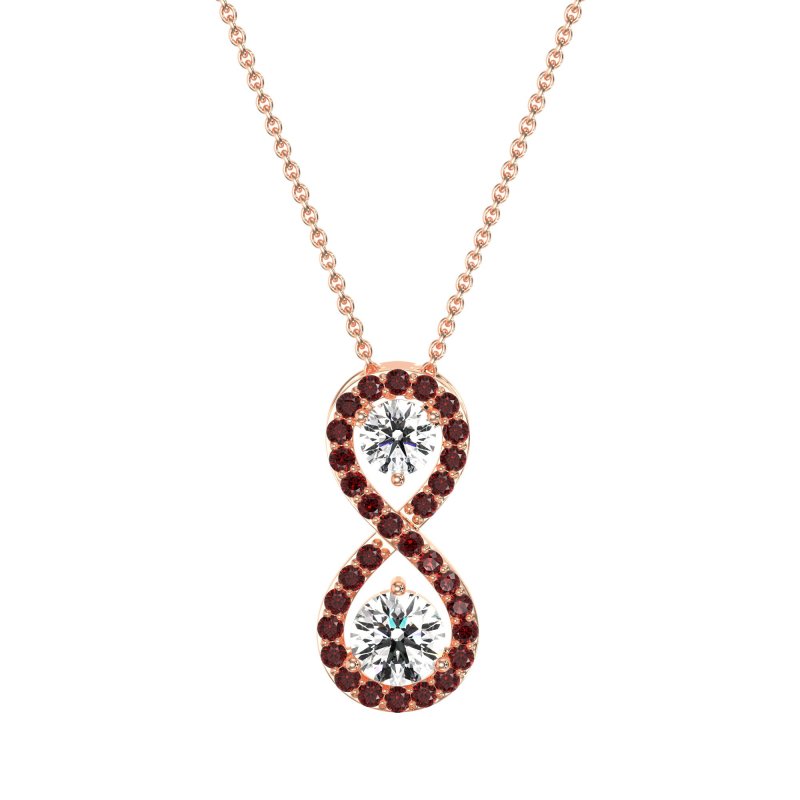 Infinity Two Stone Necklace
