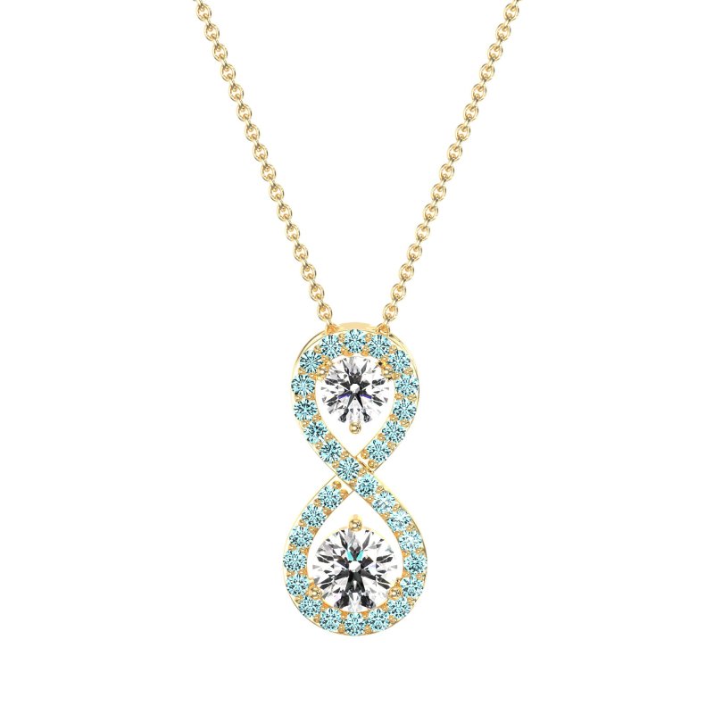 Infinity Two Stone Necklace