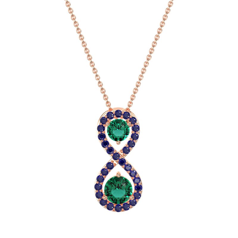 Infinity Two Stone Necklace