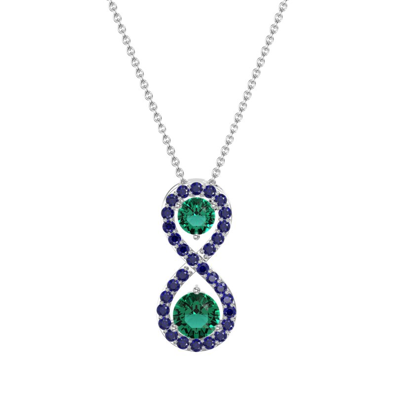Infinity Two Stone Necklace